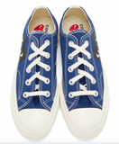 Comme Des Garçons Play Converse Half Heart Chuck 70 Low Sneakers (BLUE)