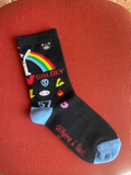 WALTER VAN BEIRENDONCK FW22 OTHERWORLDLY SOCKS BLACK