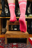 COMME des GARÇONS HOMME+ LOGO ANKLE SOCKS PINK