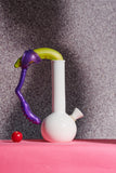 The Duke Cock and Ball Ring with Anal Plug -Purple