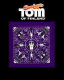 Tom of Finland Bandana by Peachy Kings purple
