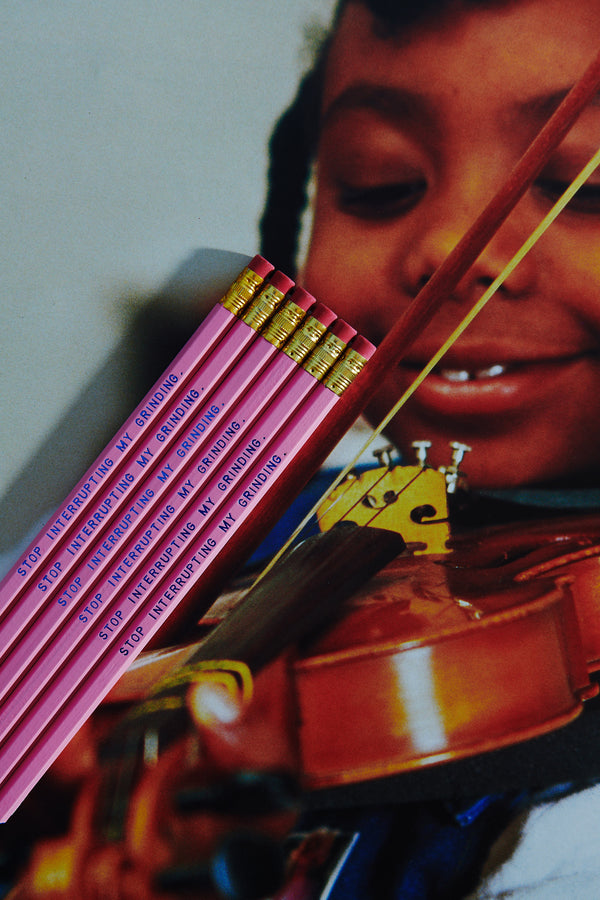STOP INTERRUPTING MY GRINDING Pencil Set by Rhino Parade