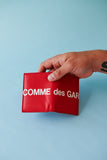 Comme des Garçons Huge Logo Folded Small Wallet (Red)