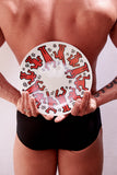 Keith Haring PORCELAIN and platinum PLATE "Red on White"