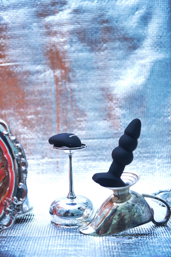 Slim I Rippled Rimming Plug with Remote Control