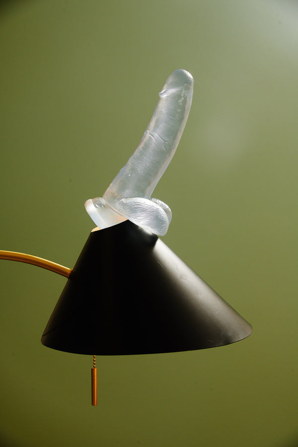 Jock C-Thru Dildo with Balls - 8 Inch