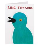 Sing Thy Song Puffy Sticker Card - Third Drawer Down X David Shrigley