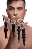 4 Piece Silicone Anal Ringed Rimmer Set by Master Series
