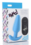 BANG Remote Control 21X Vibrating Silicone Butt Plug - Blue