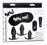 28X Backdoor Adventure Remote Control 3 Piece Butt Plug Vibe Kit