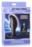8X Volt Drop Vibrating & E-Stim Silicone Prostate Massager w/ Remote by Zeus