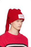LOVERBOY BY CHARLES JEFFREY CHUNKY RABBIT BEANIE RED