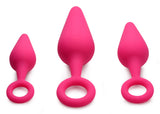 Rump Ringers 3 Piece Silicone Anal Plug Set - Pink