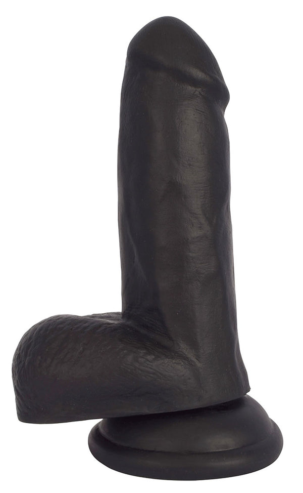 JOCK 6" Dildo w/ Balls - BLACK