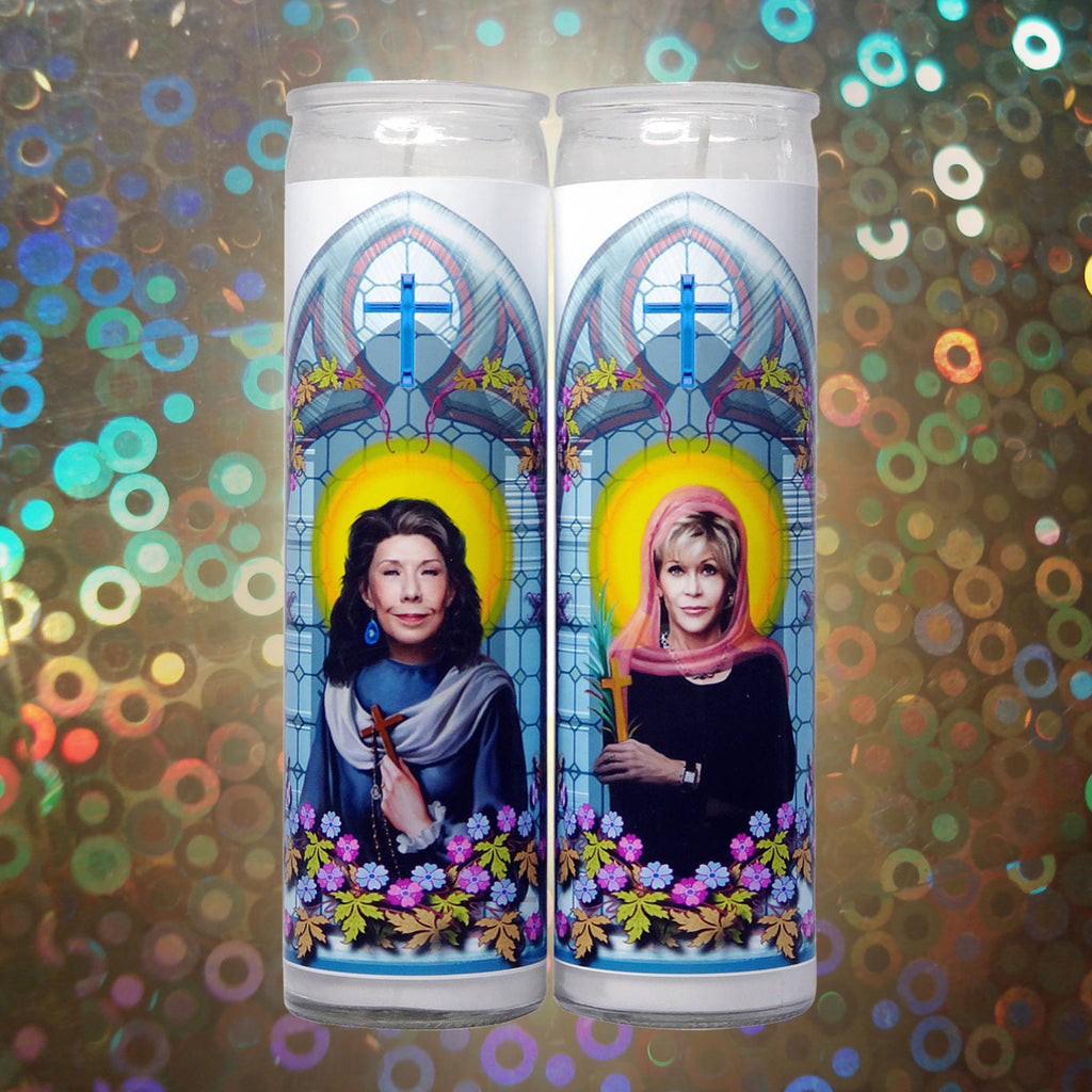 Grace and Frankie Celebrity Prayer Candle
