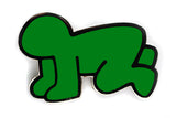 KEITH HARING RADIANT BABY PIN - GREEN