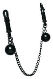 Clamps with Ball Weights and Chain by Strict Leather