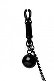 Clamps with Ball Weights and Chain by Strict Leather
