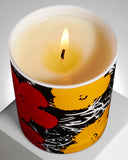 Andy Warhol Red / Yellow Flower Candle