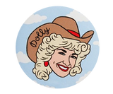 Dolly Round Magnet