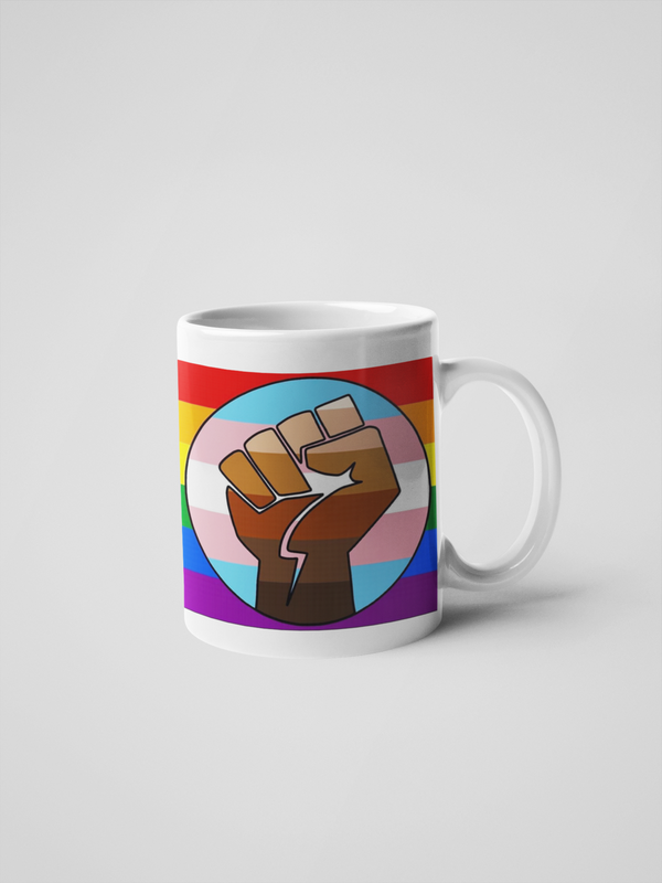 RISE UP - BLACK TRANS LIVES PRIDE MUG