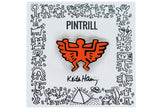 KEITH HARING ANGEL PIN - ORANGE