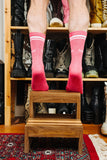 COMME des GARÇONS HOMME+ LOGO ANKLE SOCKS PINK